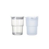 13OZ Stackable Glass Tumbler with Lid