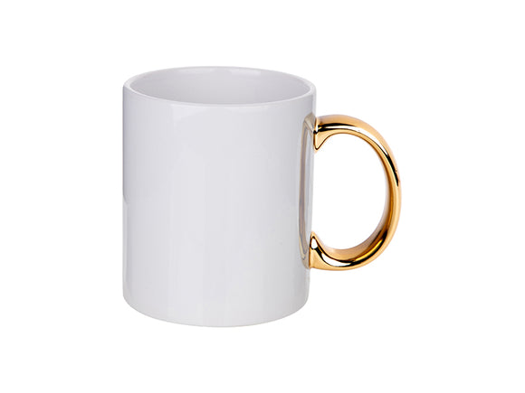 11oz Plated Ceramic Mug Handle